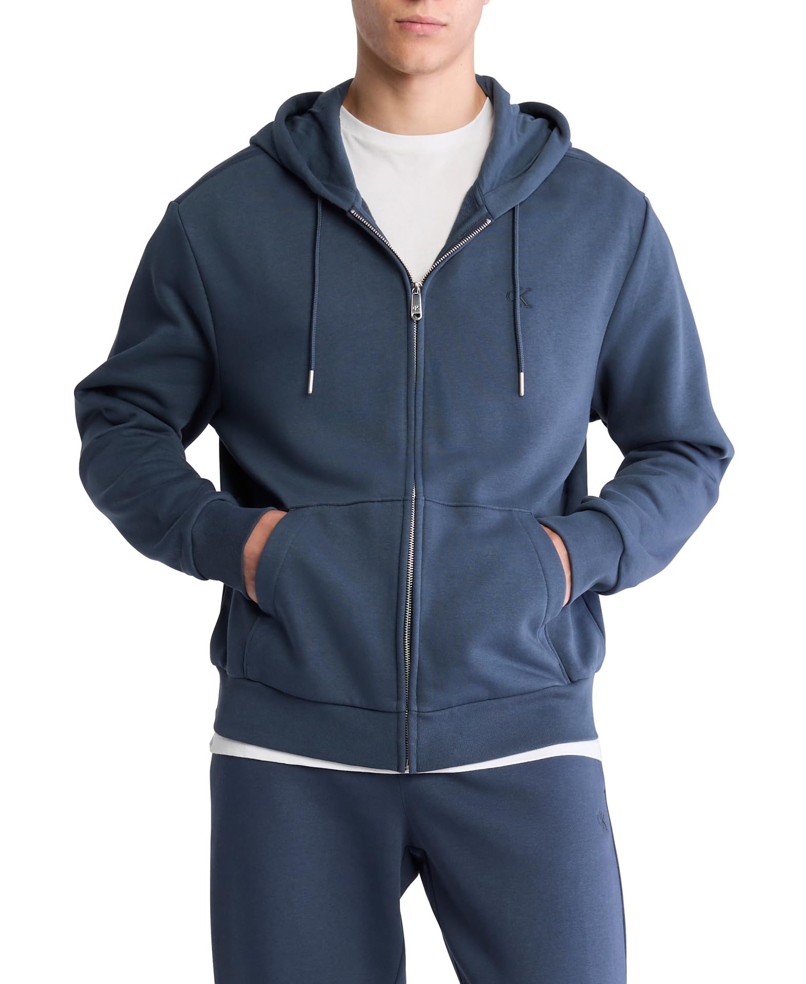 Calvin Klein Men's Relaxed Fit Archive Logo Fleece Full Zip Hoodie